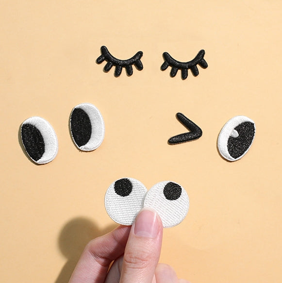 Wink Eye Embroidered Sticker & Iron-On Patch
