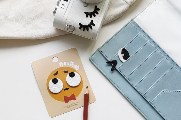 Wink Eye Embroidered Sticker & Iron-On Patch