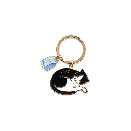 Animal Mimi Cat Milk Key Chain By 小野 Xaoye