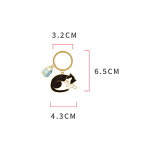 Animal Mimi Cat Milk Key Chain By 小野 Xaoye