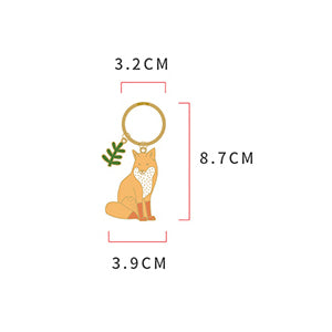 Animal Mister Fox Key Chain By 小野 Xaoye