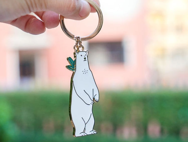 Animal Polar Bear Key Chain By 小野 Xaoye