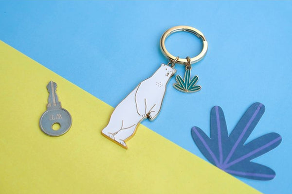 Animal Polar Bear Key Chain By 小野 Xaoye