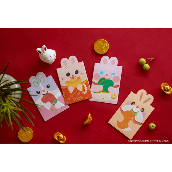 Cute Rabbit [ Lucky Rose ] Red Packets By U-Pick